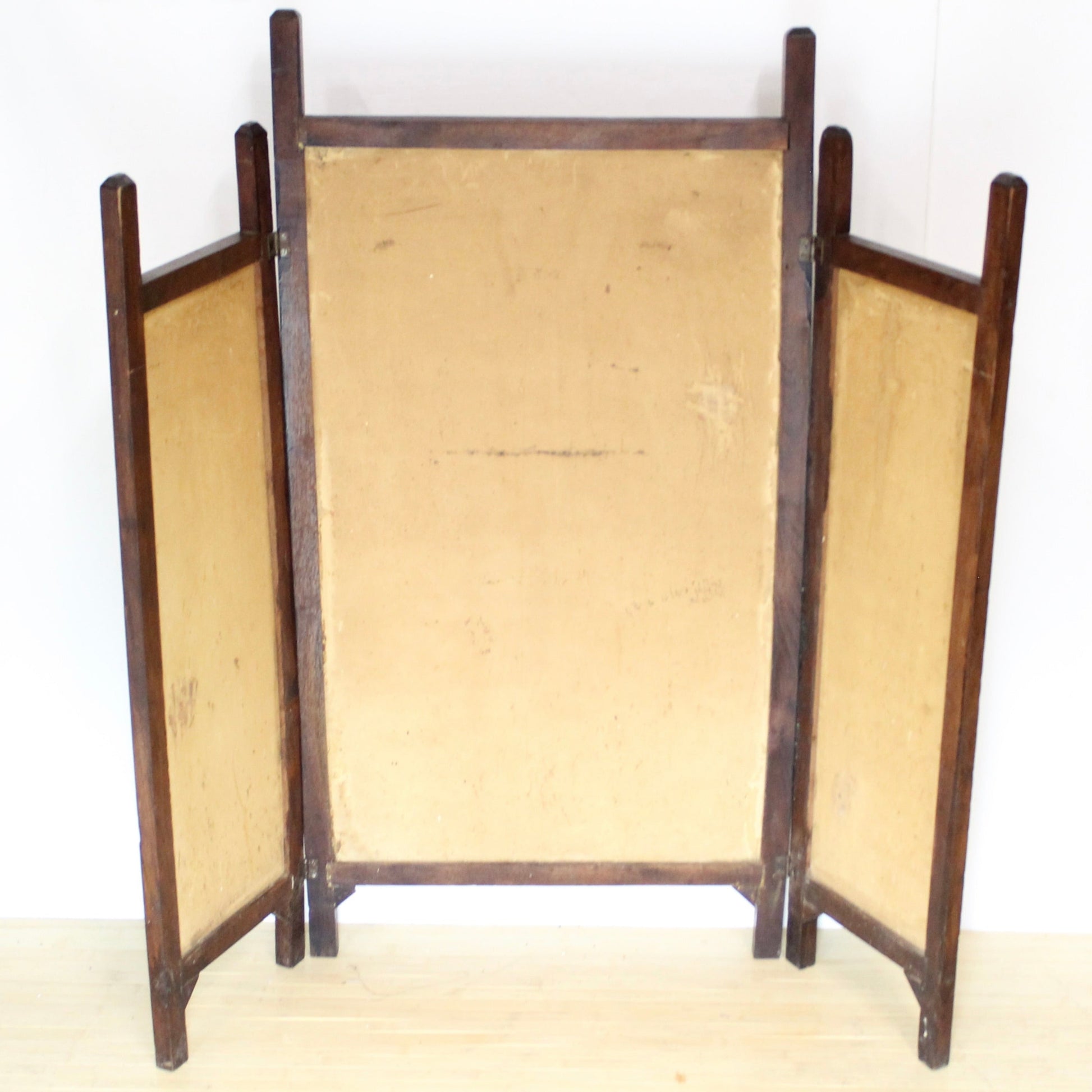 Vintage Hand-Painted 3-Panel Fireplace Cover