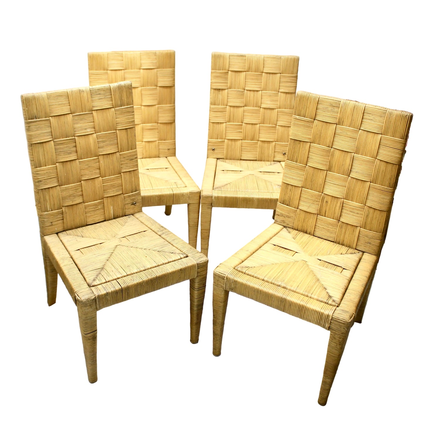 John Hutton for Donghia Block Island Cane Dining Chairs - Set of 4