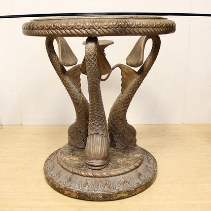 Vintage Koi Fish Center Table
