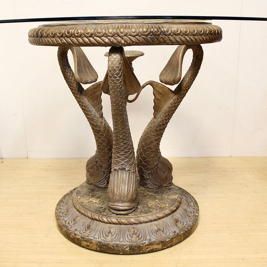 Vintage Koi Fish Center Table