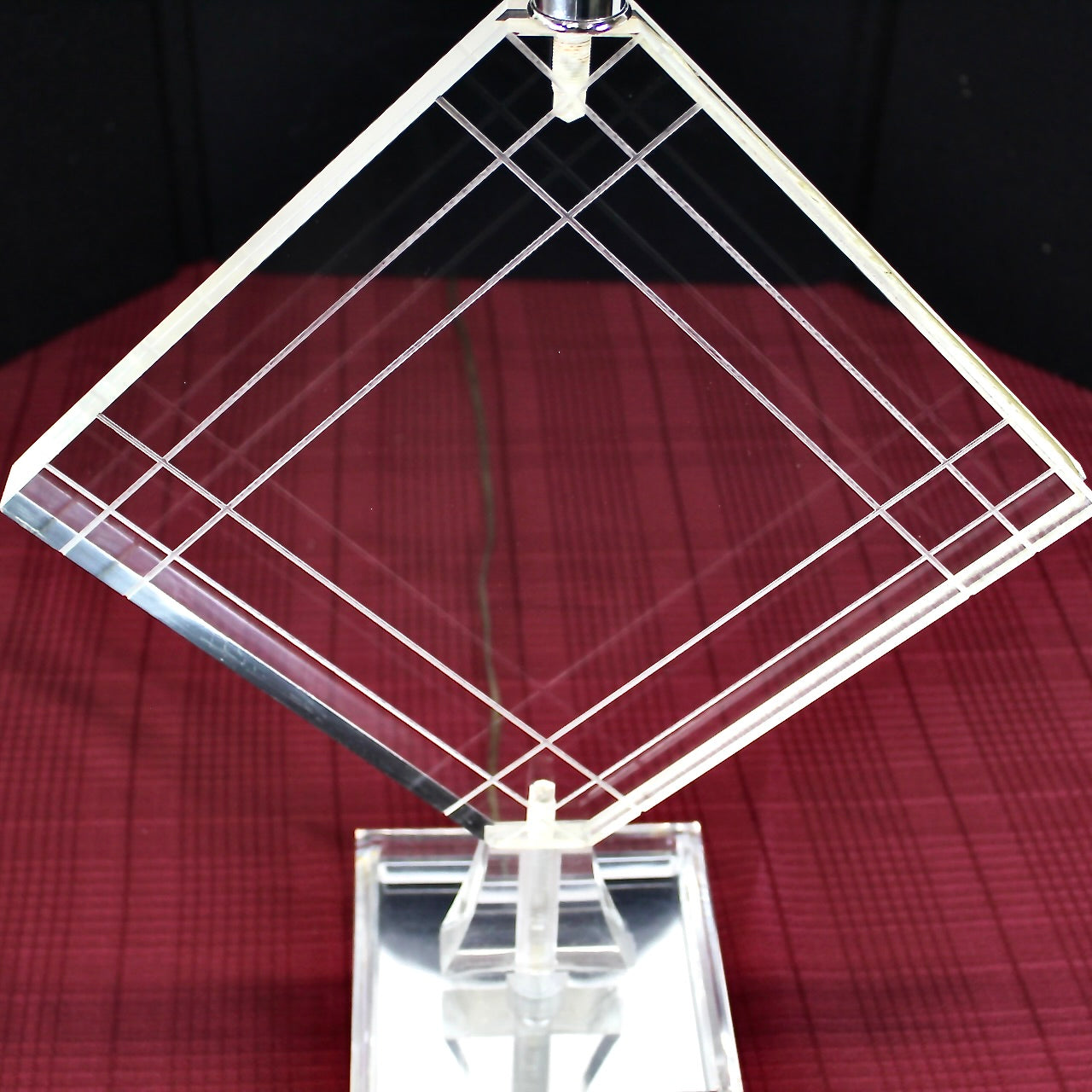 Geometric Lucite Table Lamp