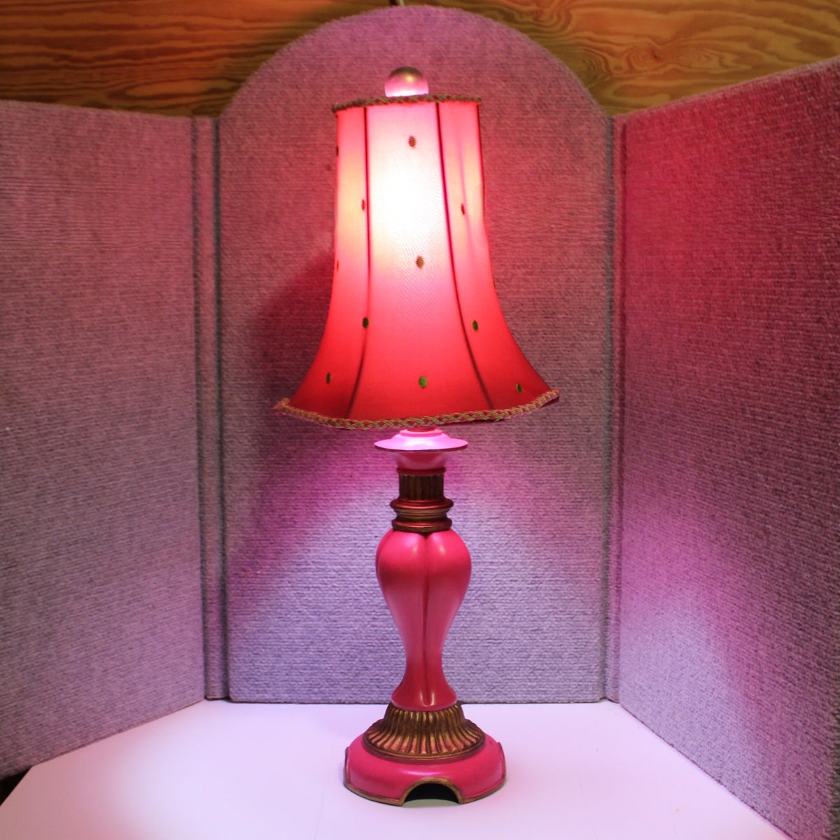 Lamp with Matching Polka Dot Shade.