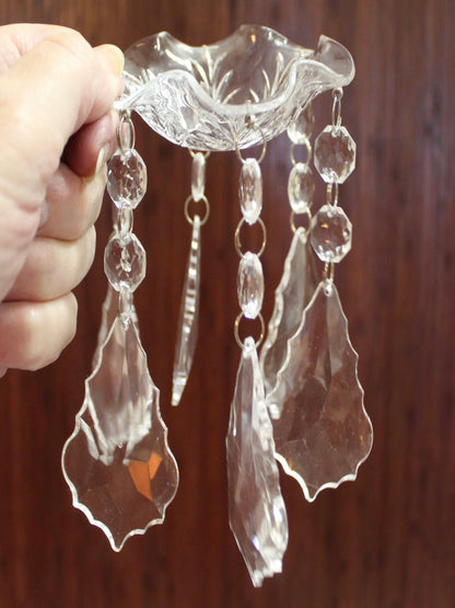 Clear Acrylic Teadrop Prism Bobeches | 3 Pc.
