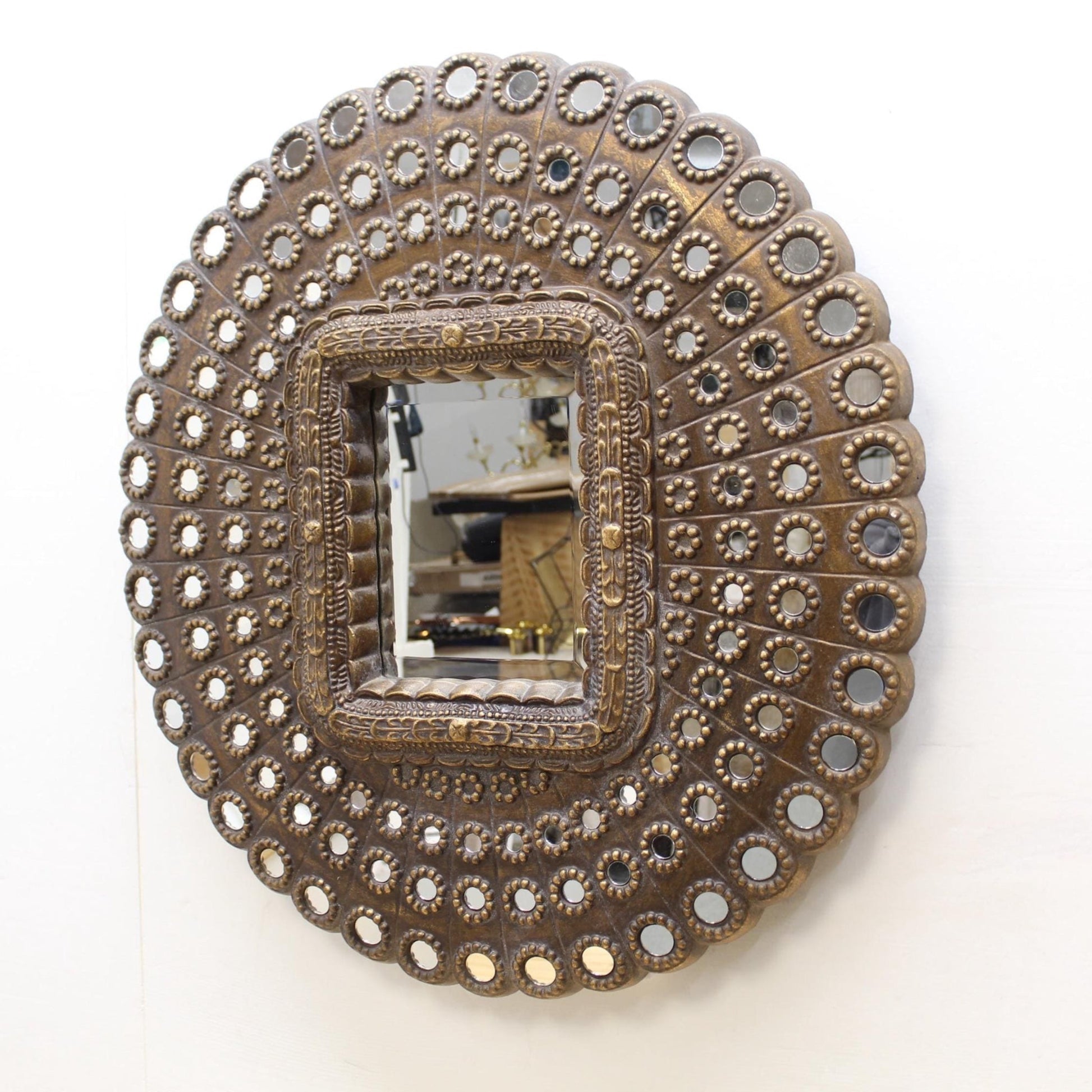 Golden Medallions Peacock Mirror | Pier-1 Imports