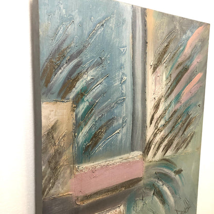 Large Vintage Abstract Expressionist Painting Signed from OffCenterModern