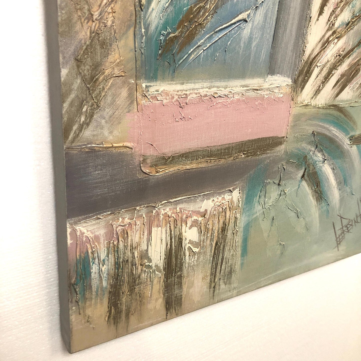 Large Vintage Abstract Expressionist Painting Signed from OffCenterModern