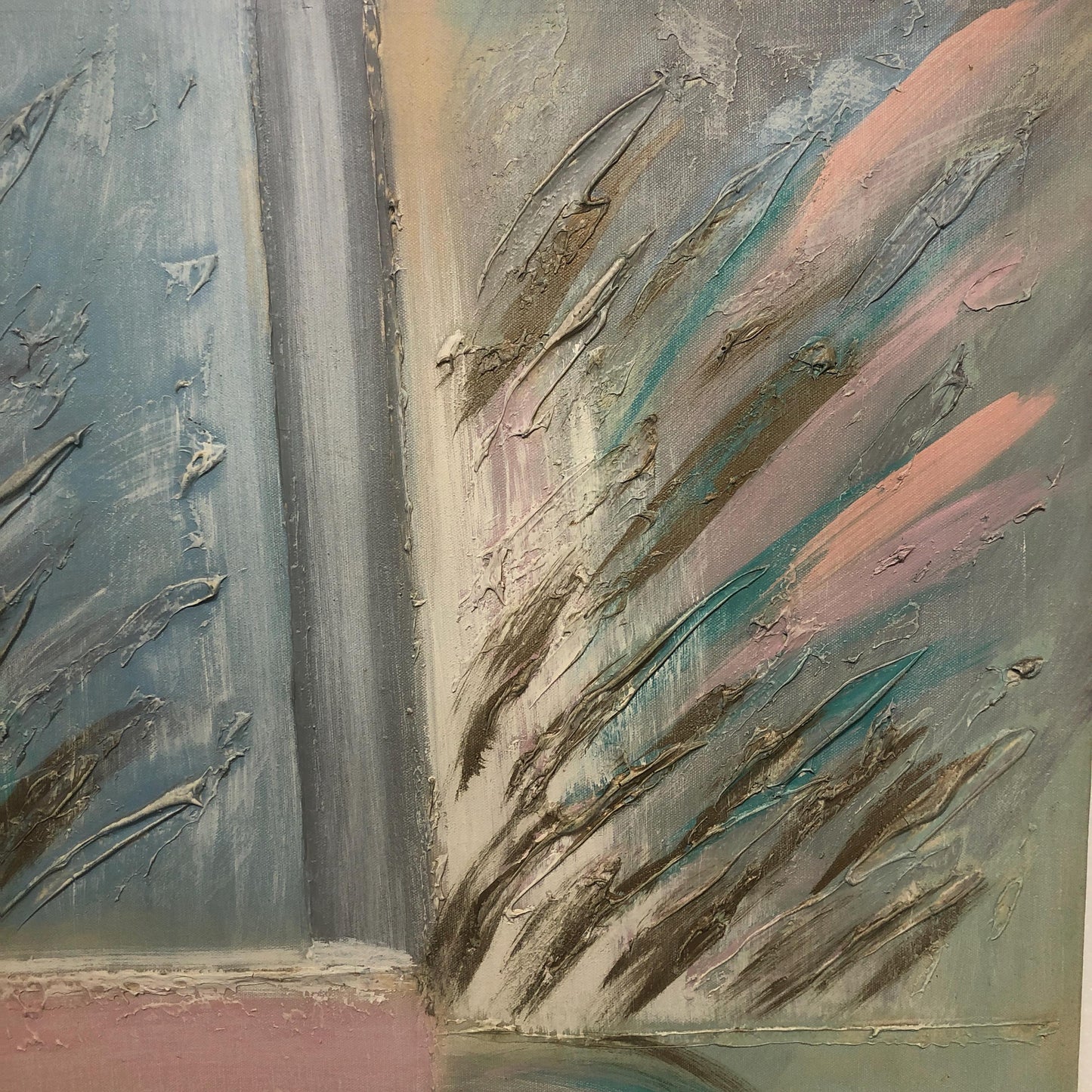 Large Vintage Abstract Expressionist Painting Signed from OffCenterModern