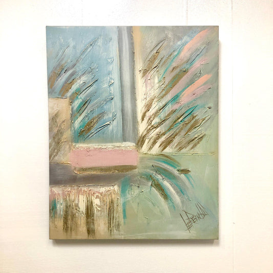 Large Vintage Abstract Expressionist Painting Signed from OffCenterModern