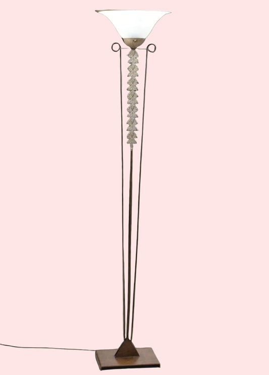 Laurel Leaf Torchiere Uplight Floor Lamp
