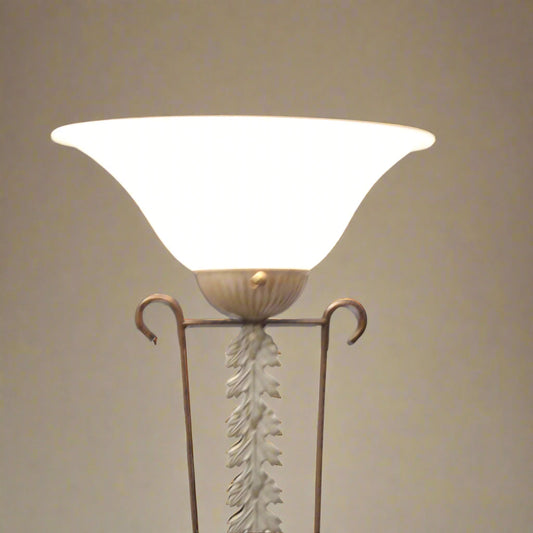 Laurel Leaf Torchiere/Uplight Floor Lamp