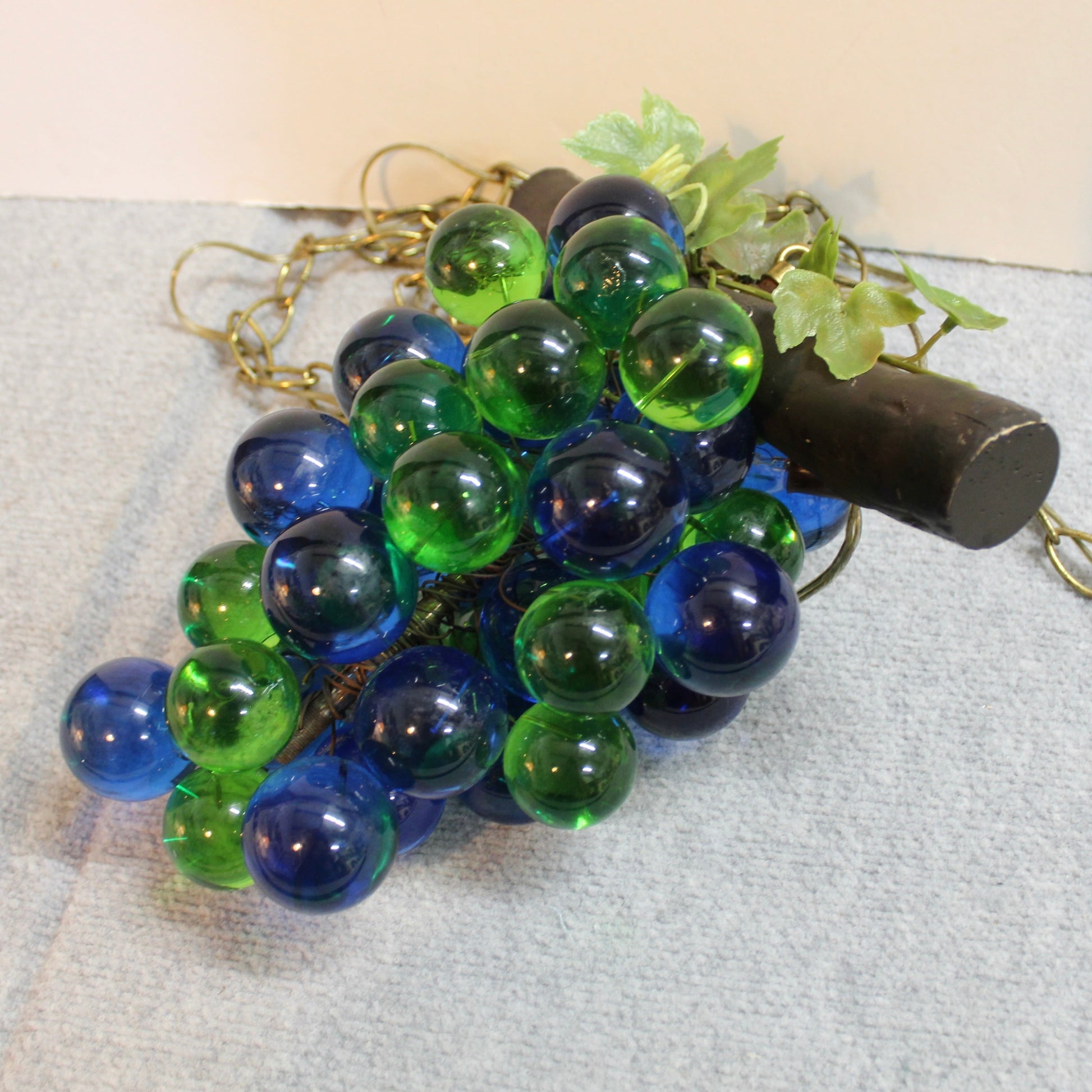 Large 1960s Lucite Grapes Swag Light