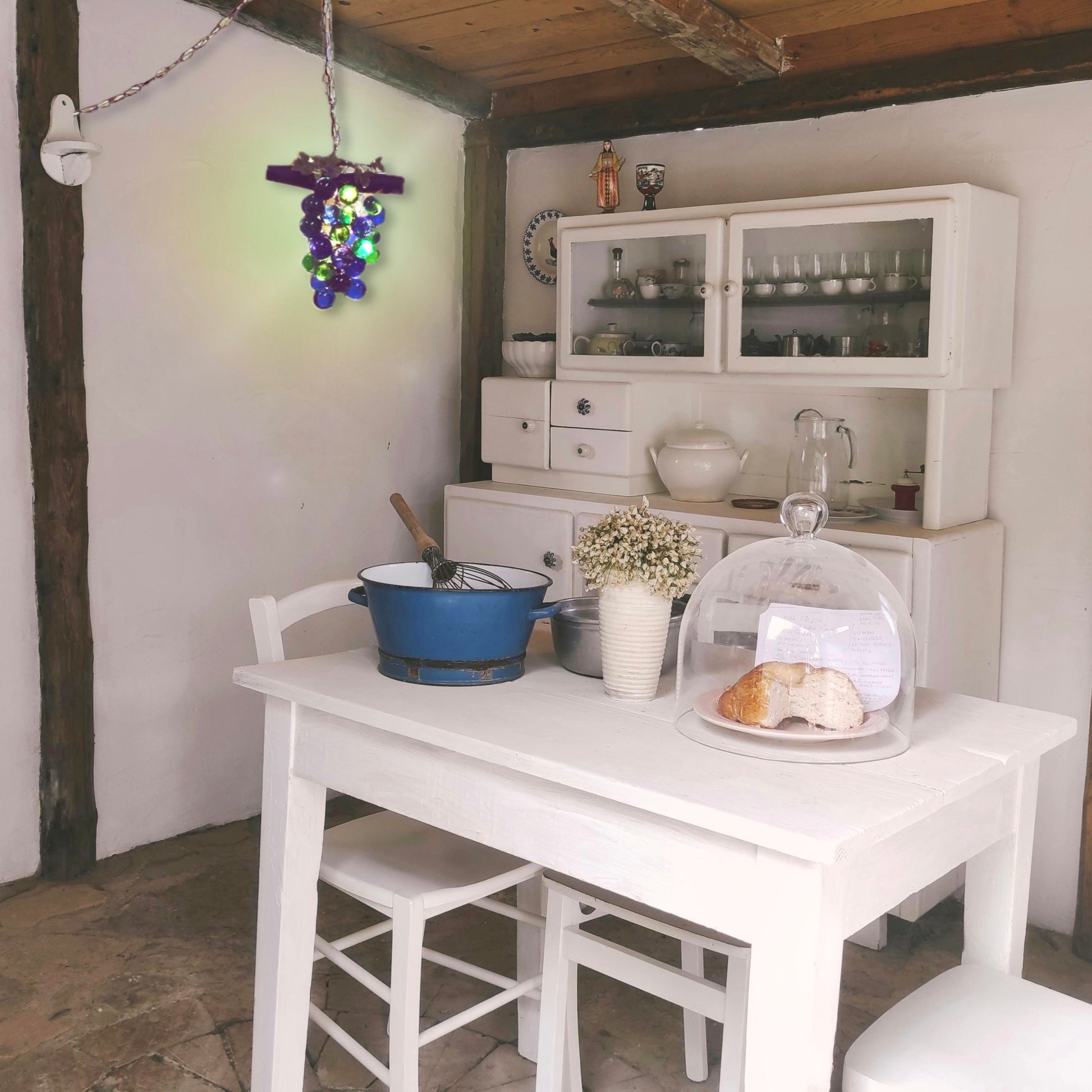 Large 1960s Lucite Grapes Swag Light