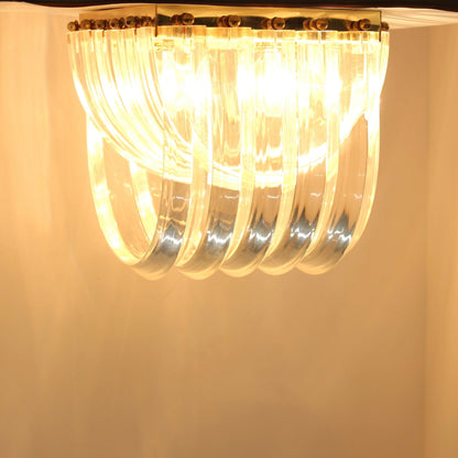 Vintage Lucite Ribbon Chandelier