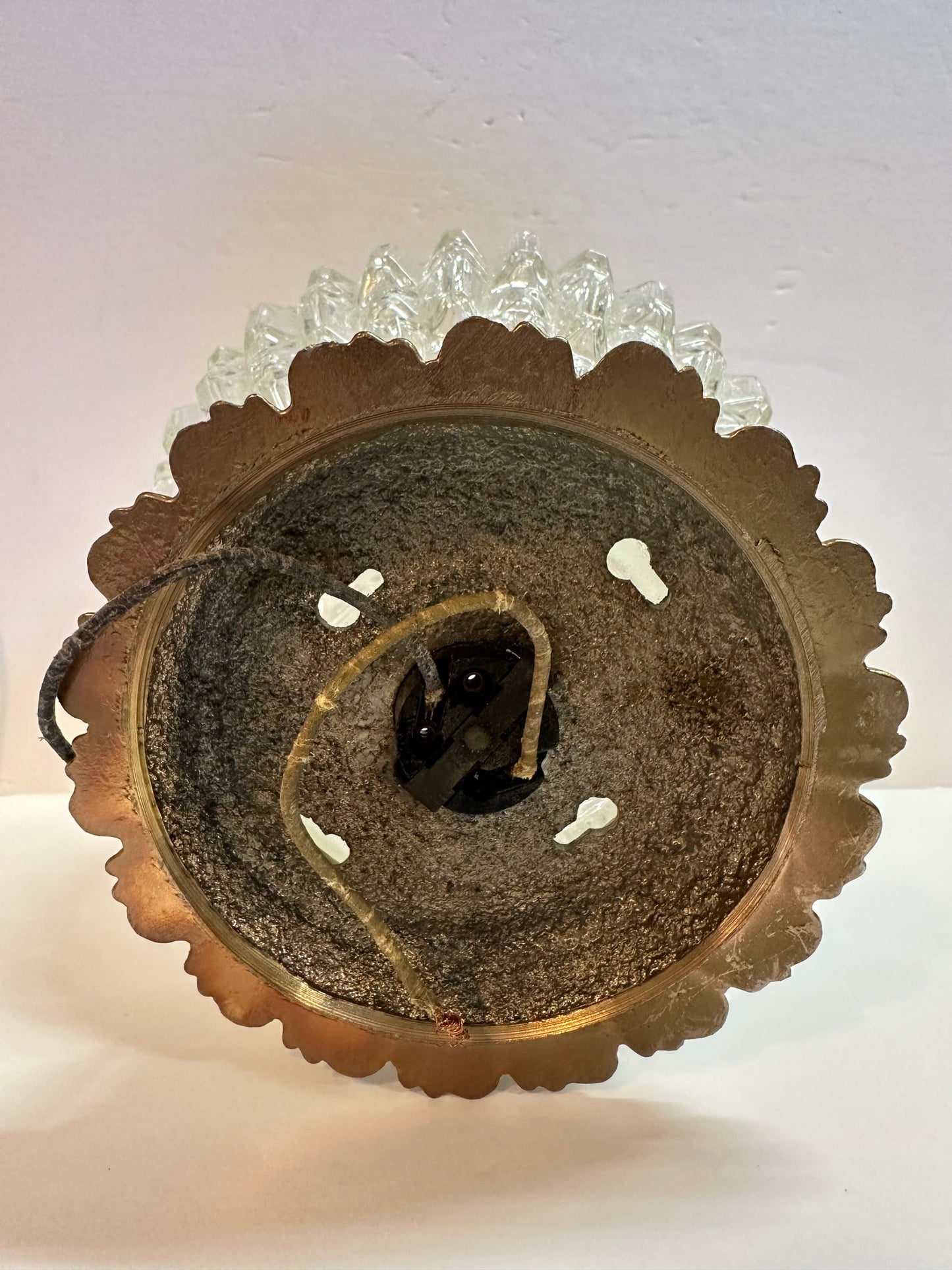 Vintage Diamond Cut Globe Ceiling Light