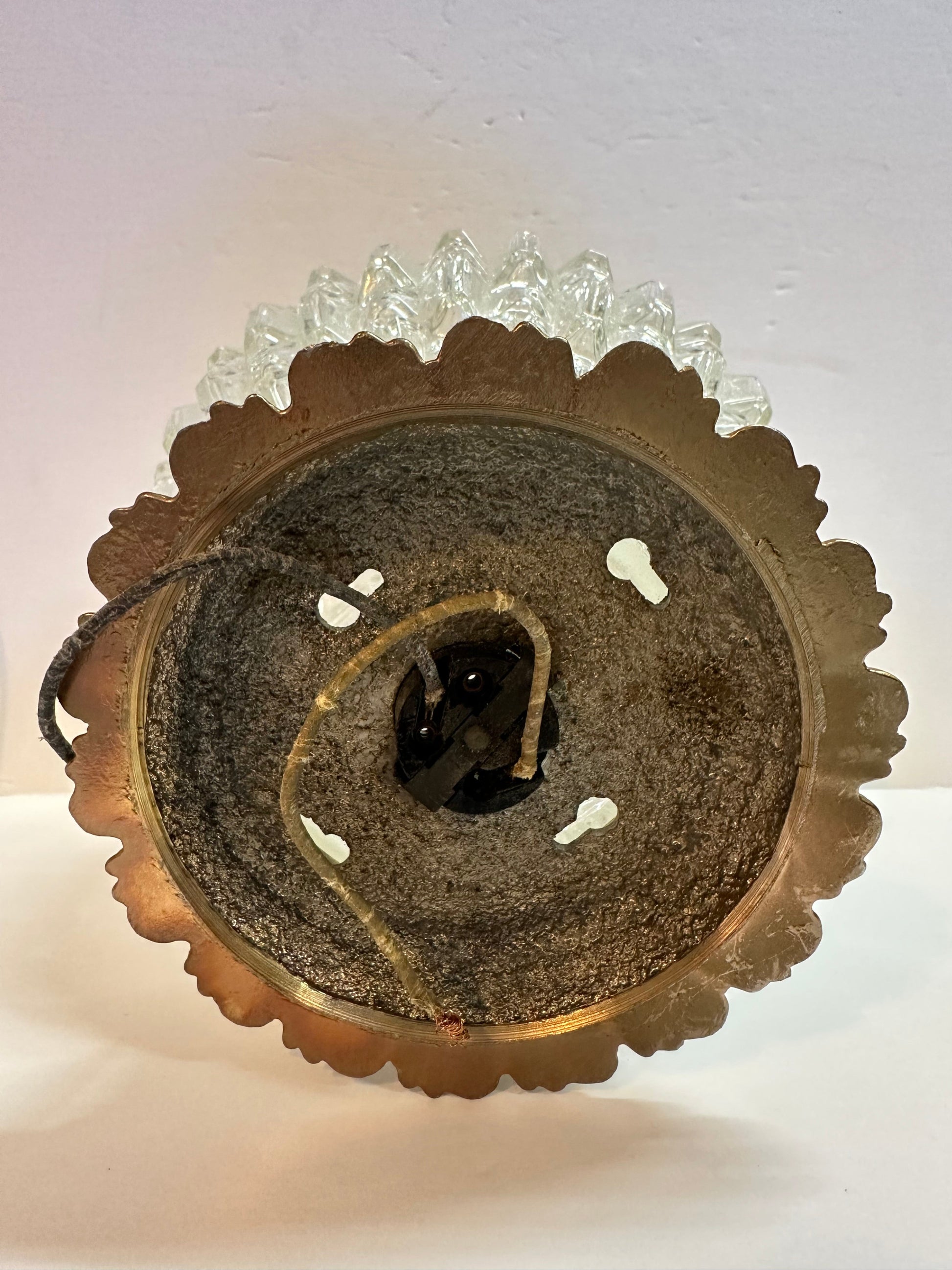 Vintage Diamond Cut Globe Ceiling Light