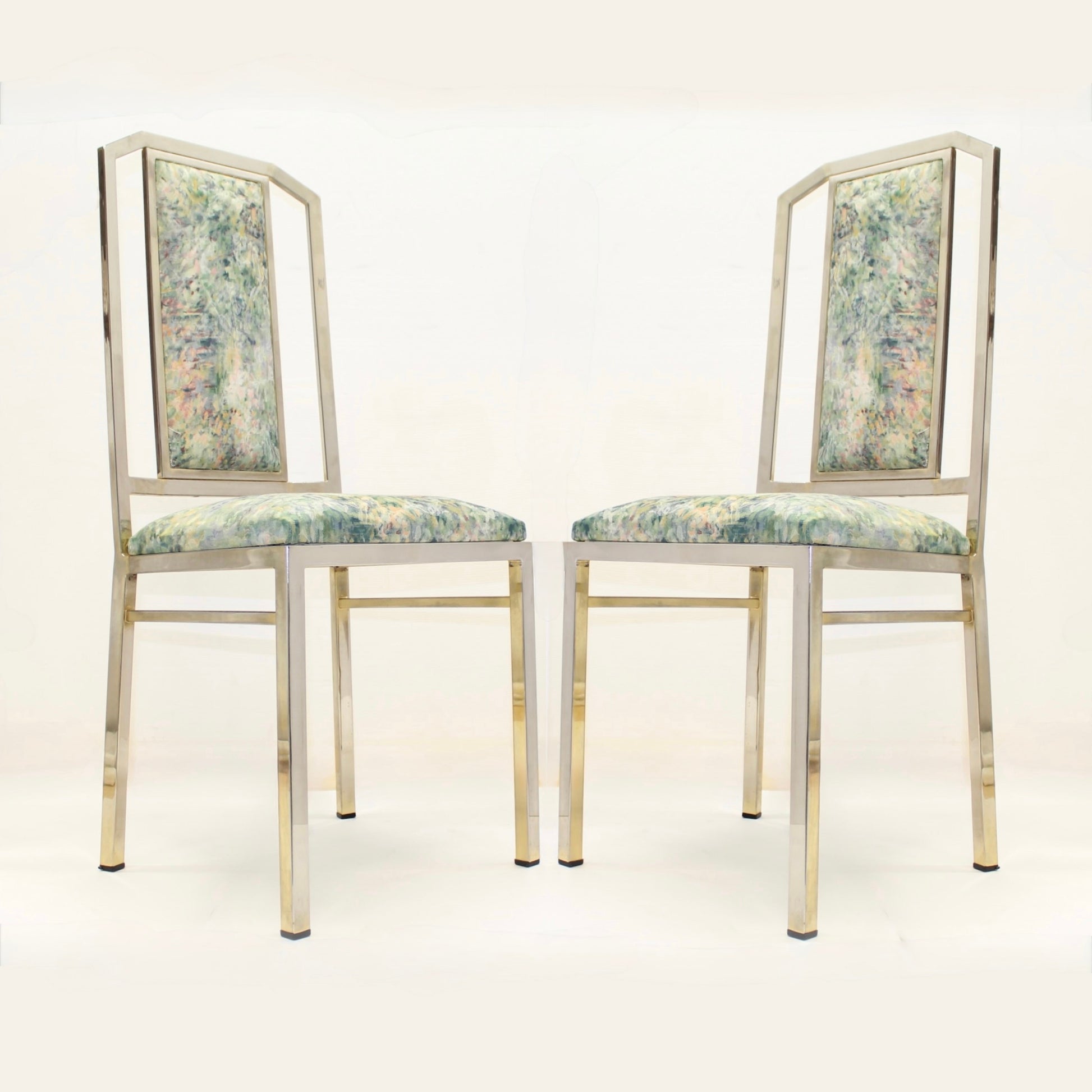 Pair of Vintage JC Mahey Chrome Chairs