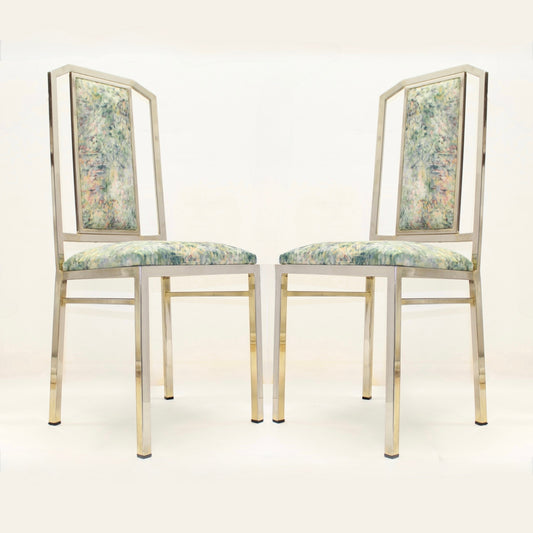 Pair of Vintage JC Mahey Chrome Chairs
