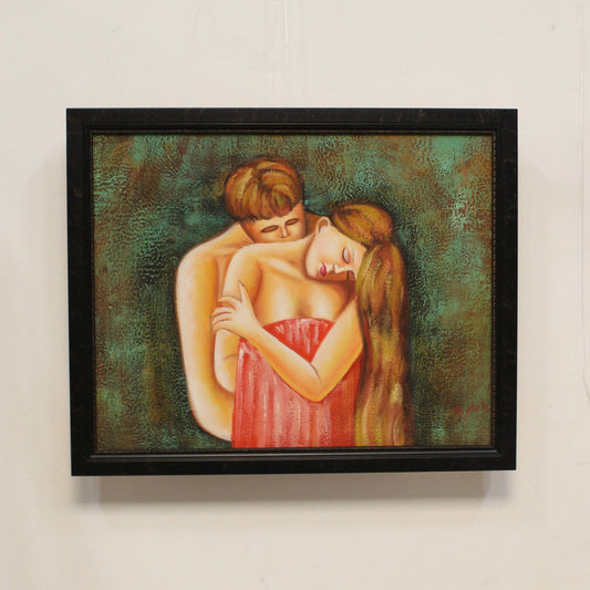 Vintage Artist Signed Painting -The Lovers