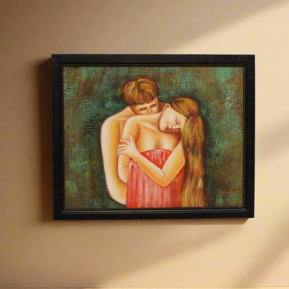 Vintage Artist Signed Painting -The Lovers