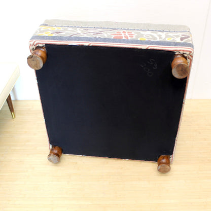 Modern Mandala Floral Fabric Ottoman