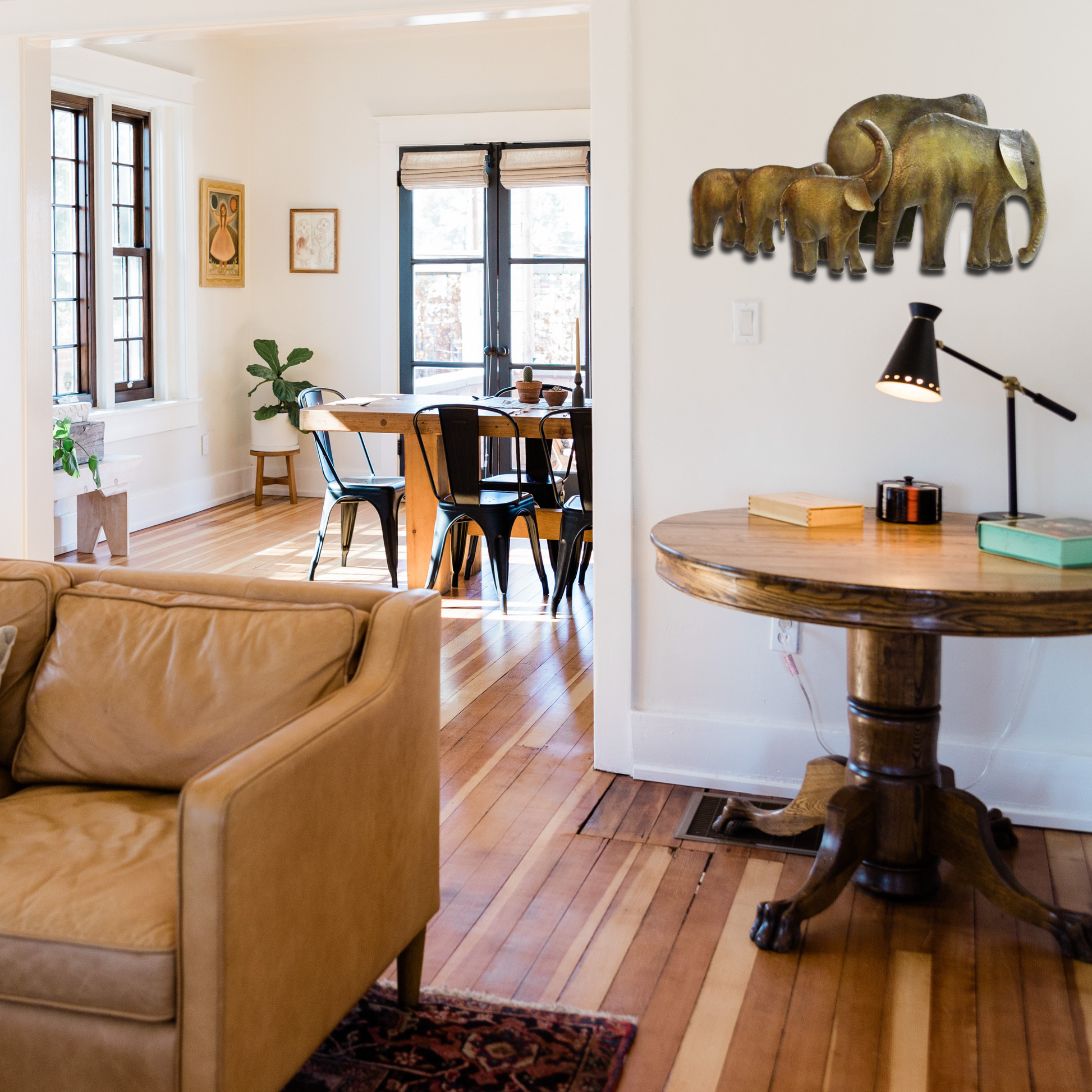 Vintage Metal Elephant Wall Art