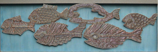 Vintage Metal Fish Wall Art, Nautical Wall Decor. Sexton Wall Art