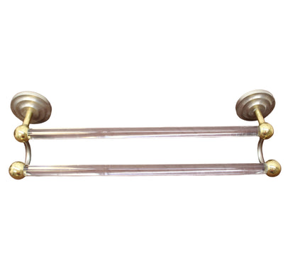 Mid-Century Modern Double Lucite Towel Rack.