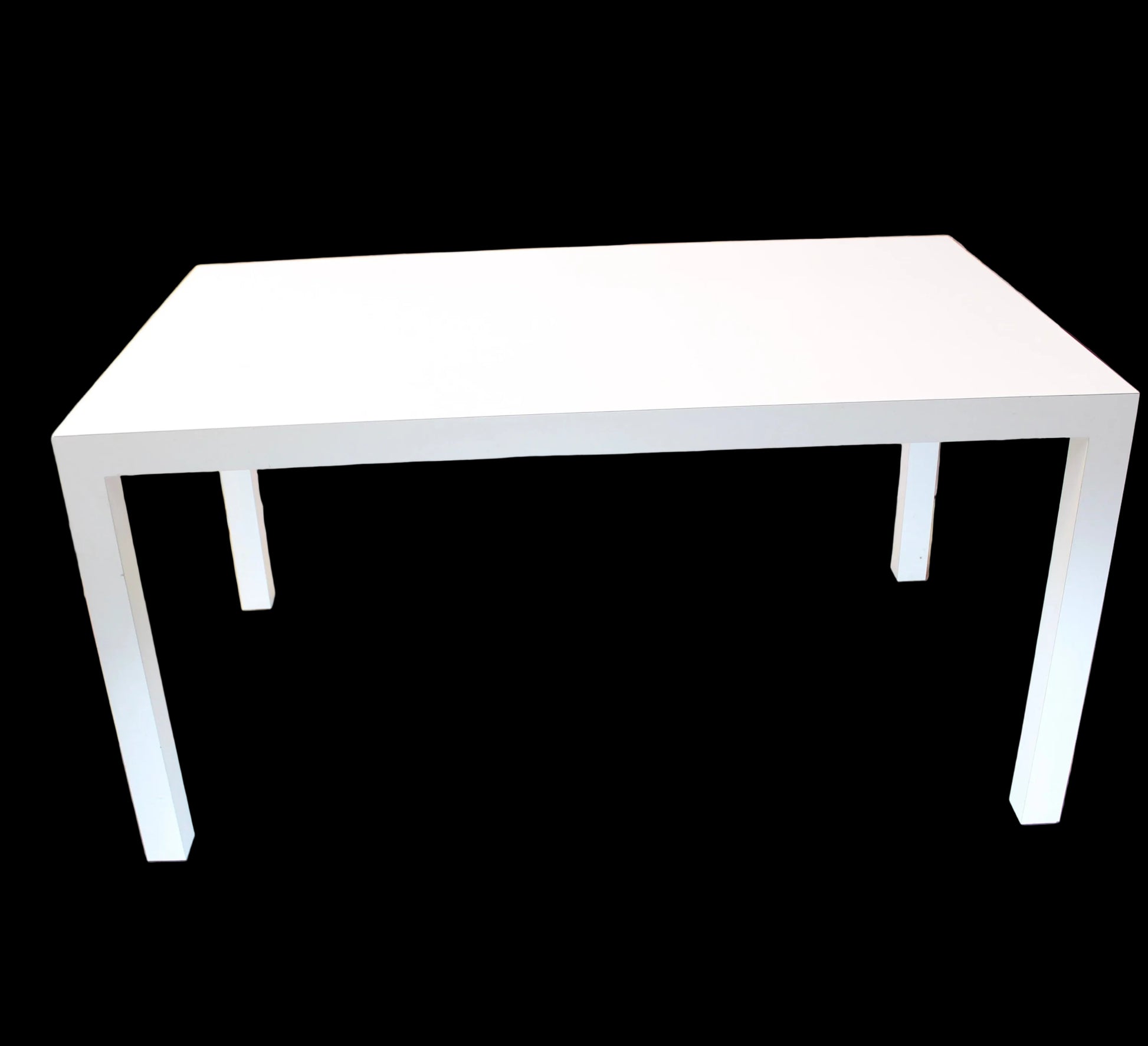 Modernist White Lacquer Parsons-Style Dining or Executive Table11