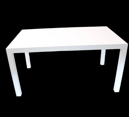 Modernist White Lacquer Parsons-Style Dining or Executive Table11