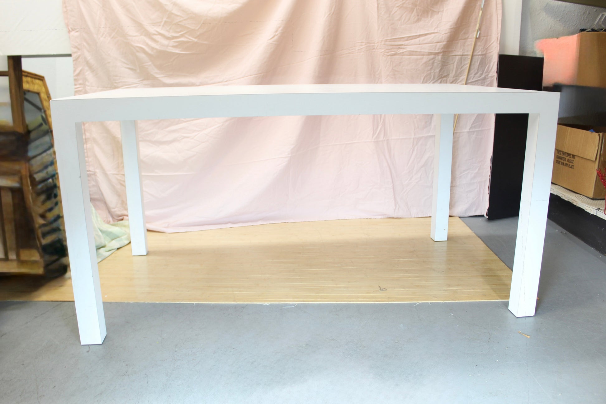 Modernist White Lacquer Dining or Executive Table