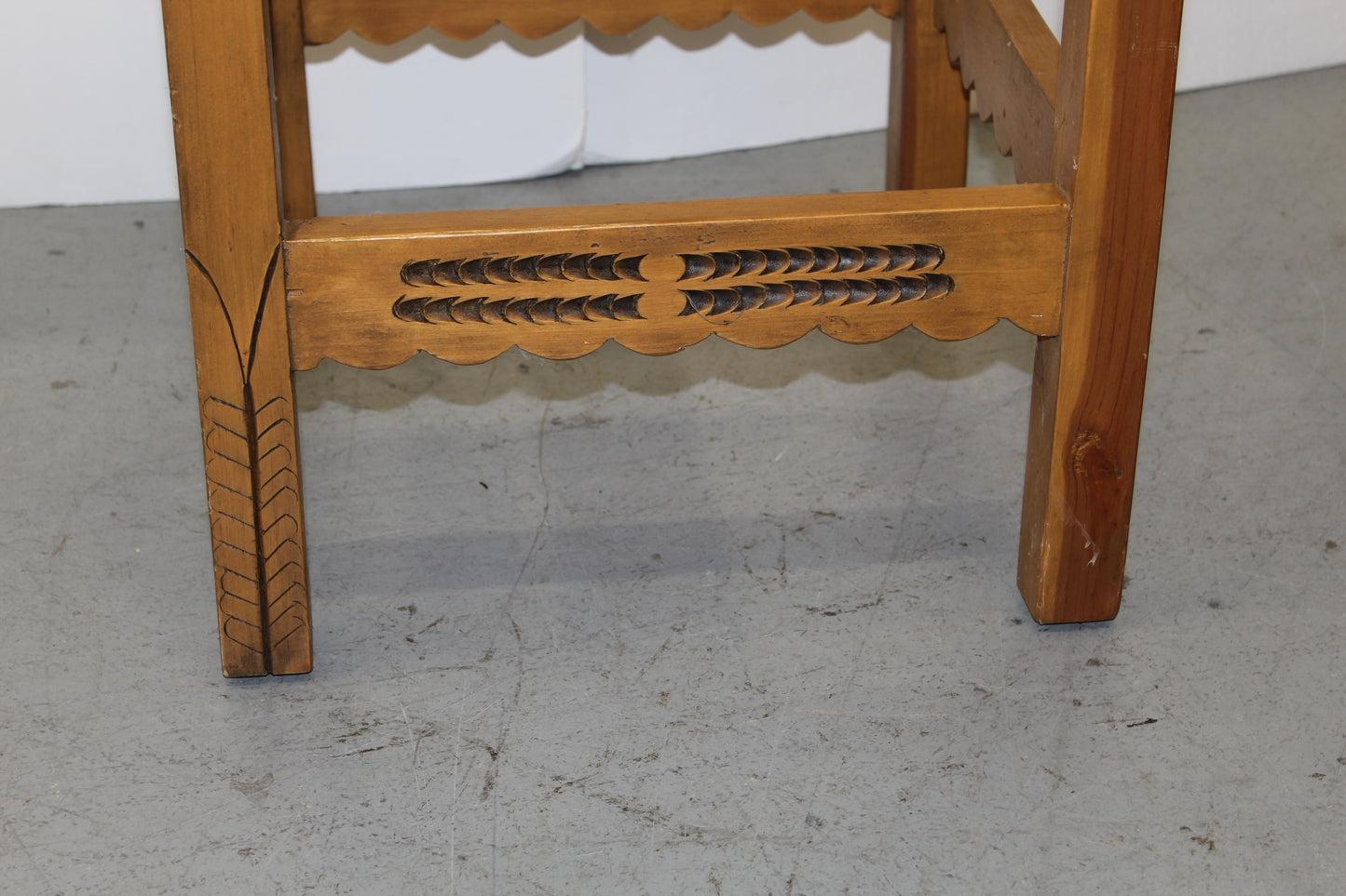 Pair Vintage Bar Stools | Southwest Carved Sun & Moon