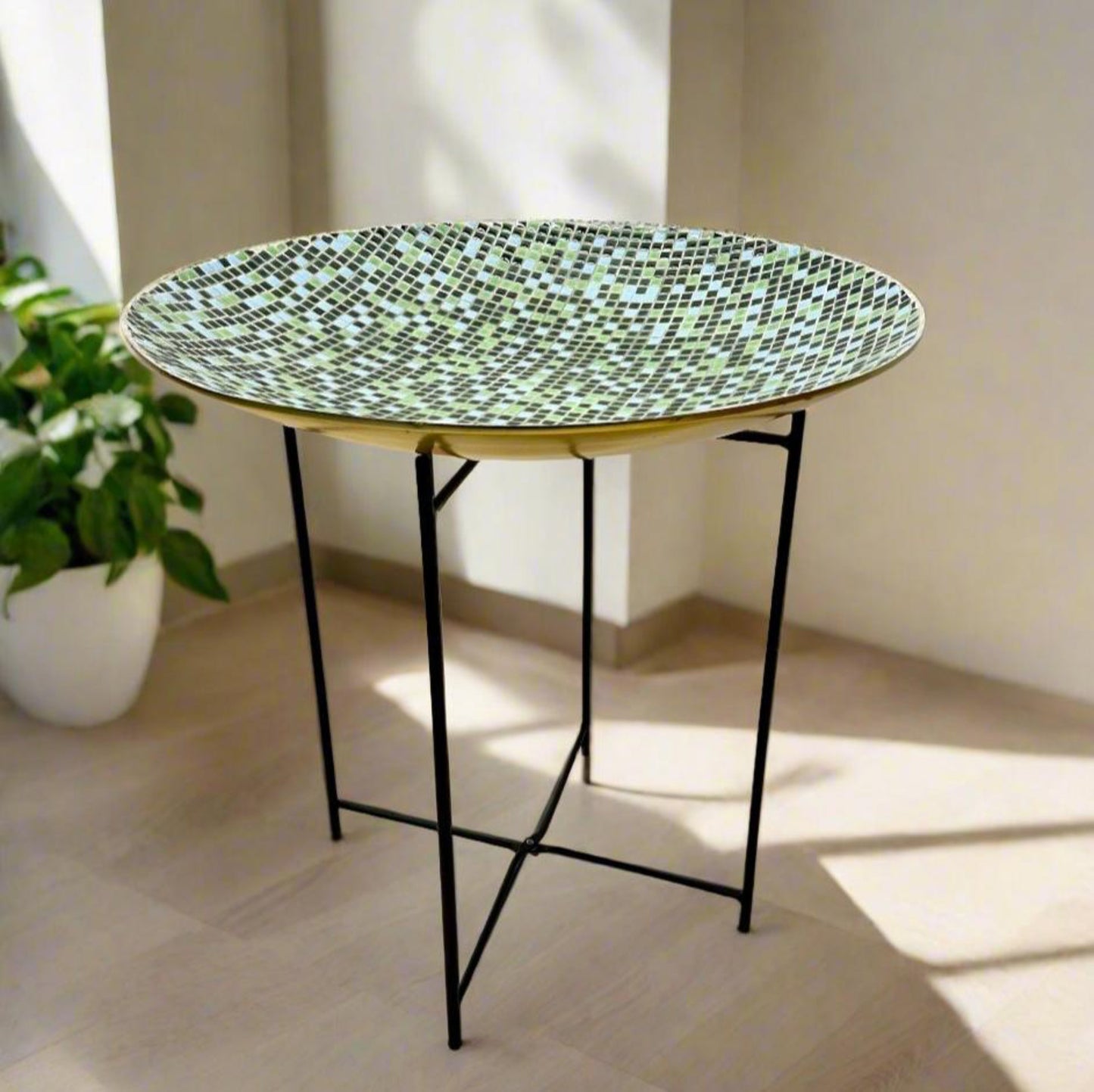 Mosaic Curved-Top Collect-all Table from OffCenterModern