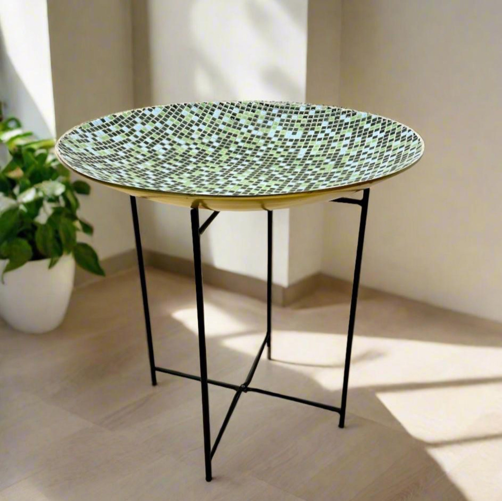 Mosaic Curved-Top Collect-all Table from OffCenterModern