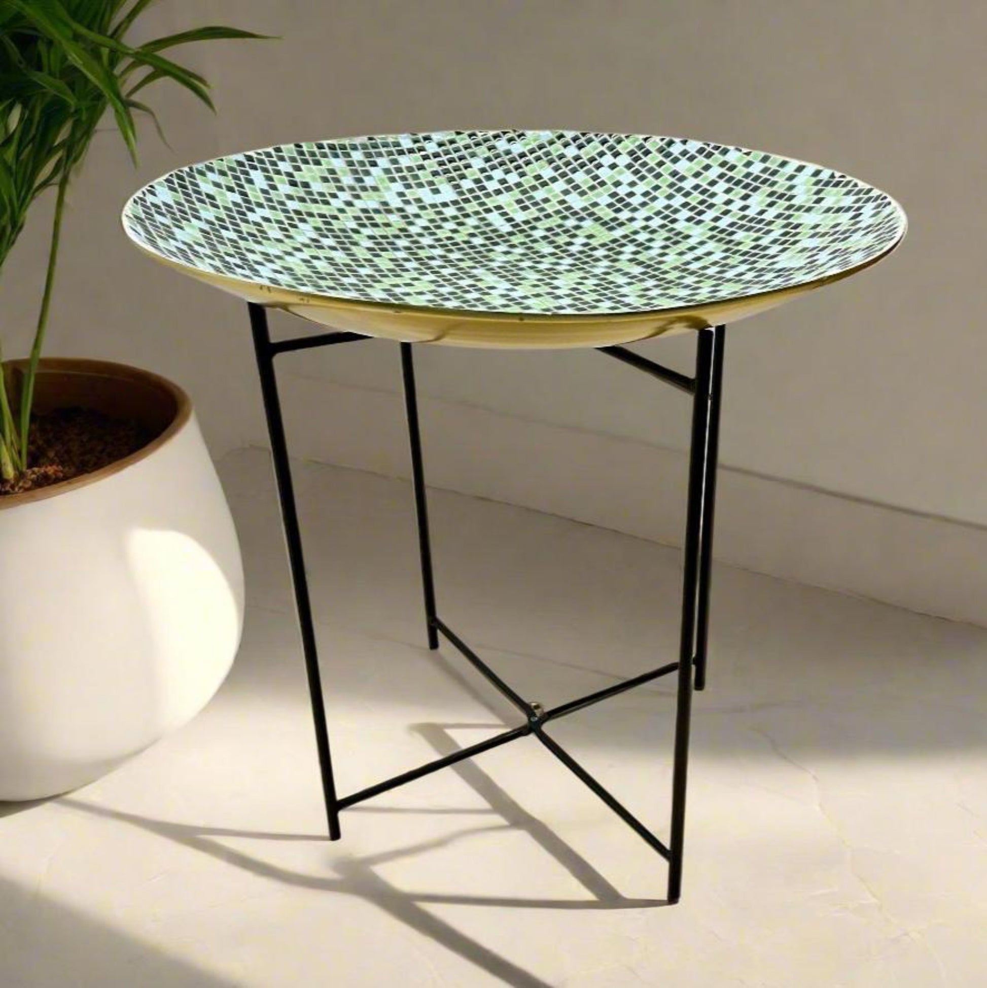 Mosaic Curved-Top Collect-all Table from OffCenterModern