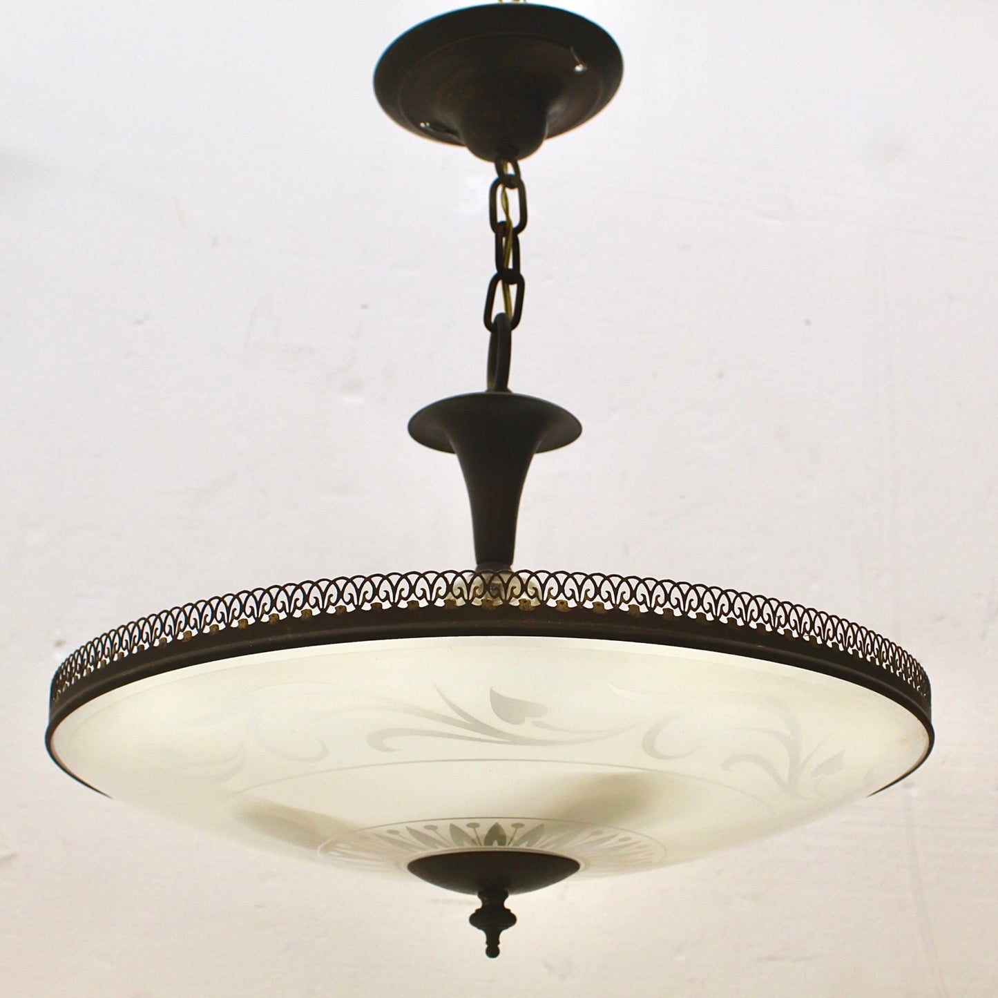 Vintage 1950s John C. Virden Co Pendant Light