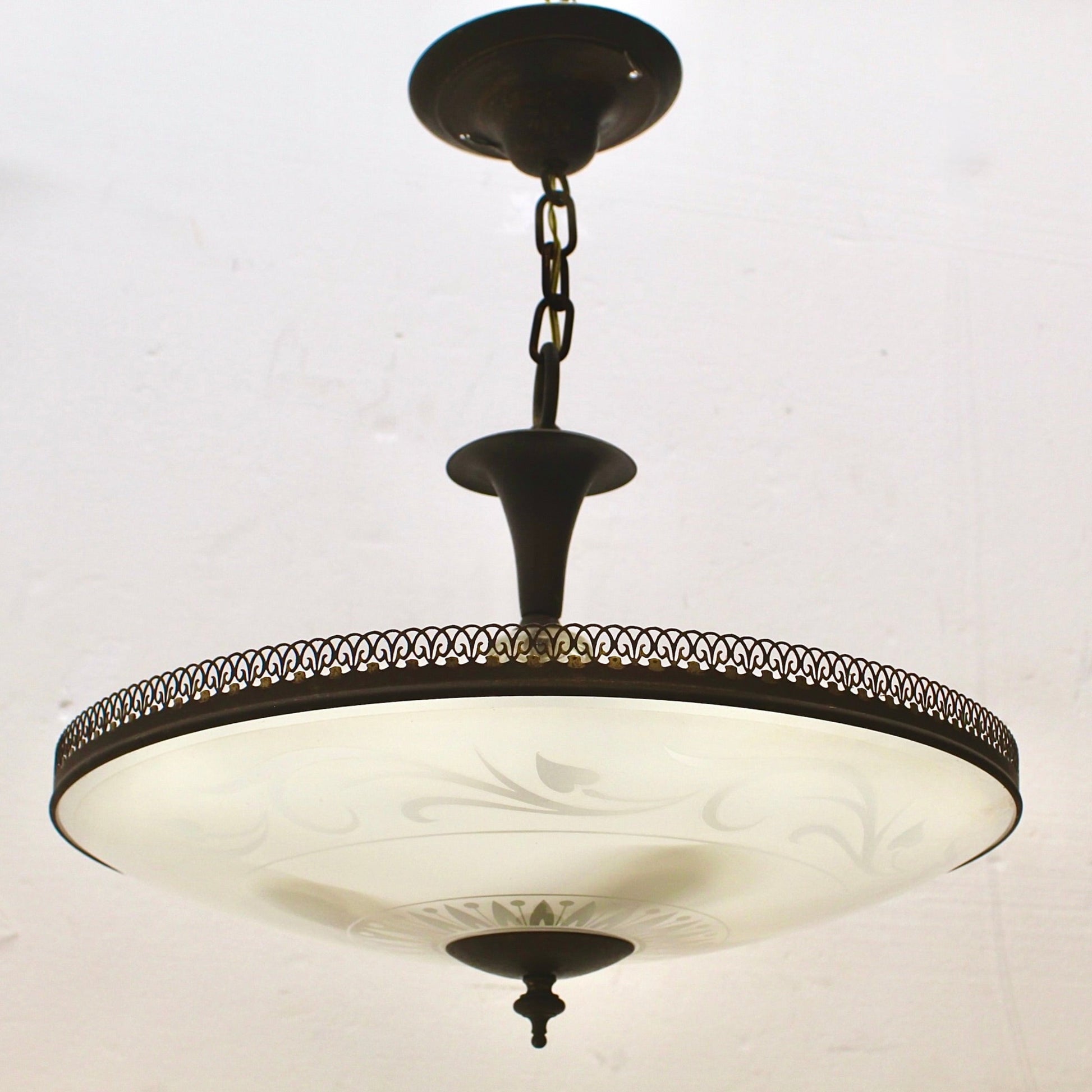 Vintage 1950s John C. Virden Co Pendant Light