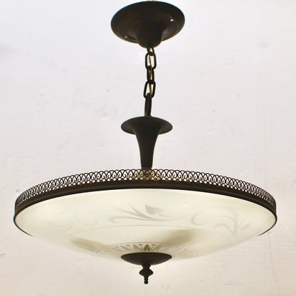 Vintage 1950s John C. Virden Co Pendant Light