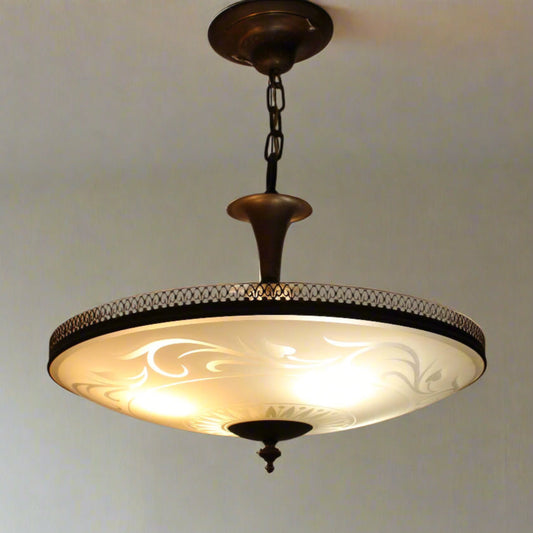 Vintage 1950s John C. Virden Co Pendant Light