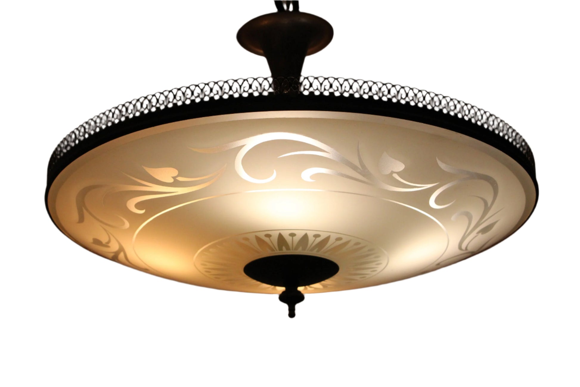 Vintage 1950s John C. Virden Co Pendant Light