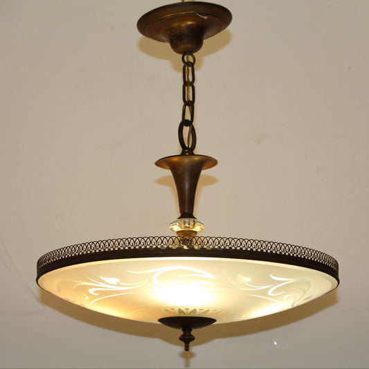 Vintage 1950s John C. Virden Co Pendant Light