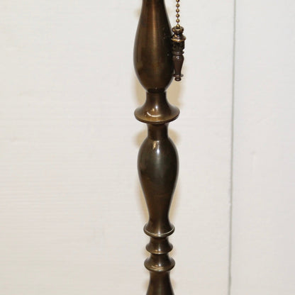 1960s Ornate Brass Spindle Body Floor Lamp