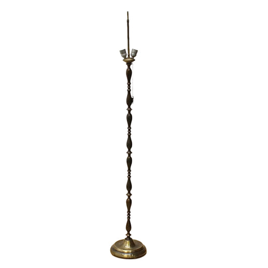 1960s Ornate Brass Spindle Body Floor Lamp