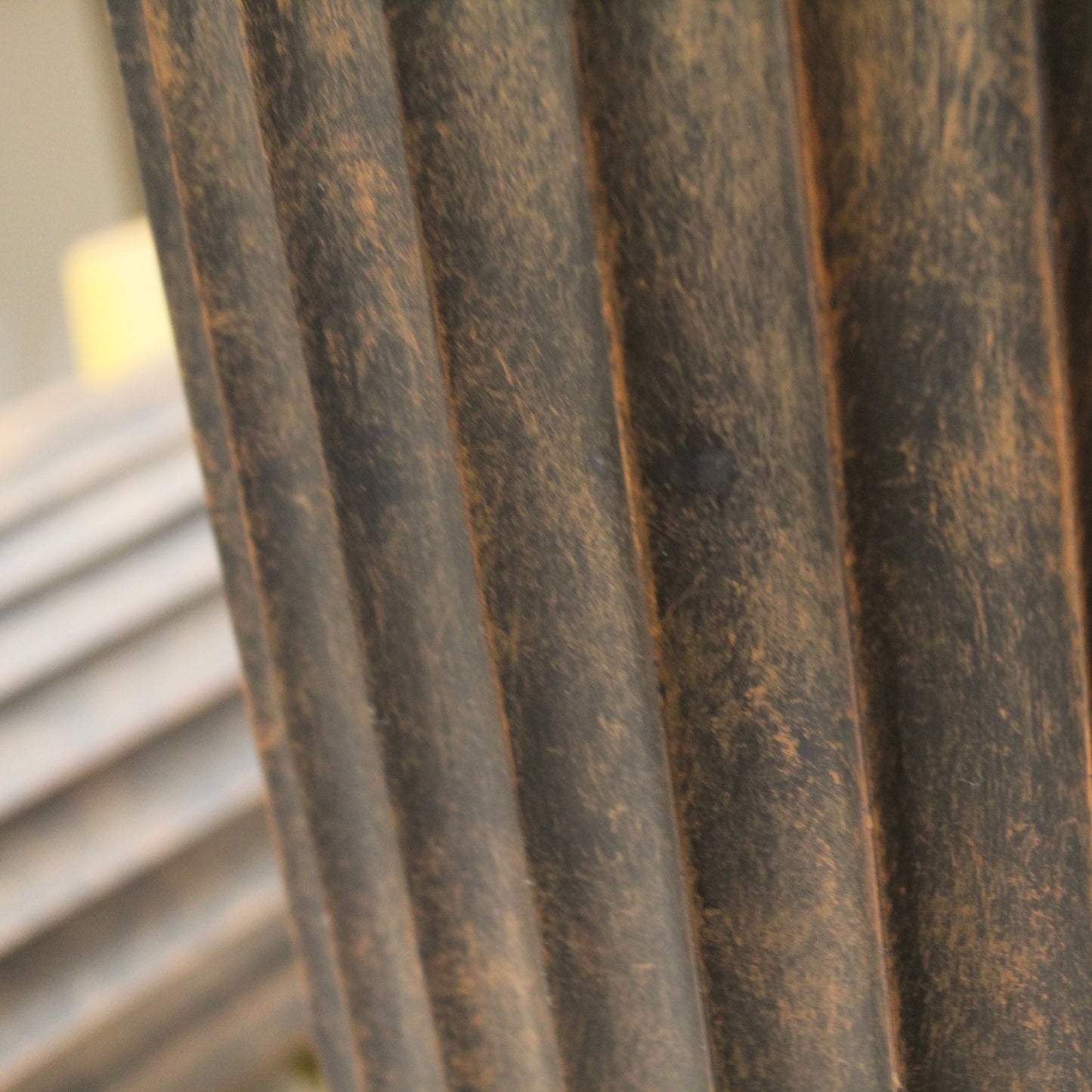 Pair of  Pilar Table Lamps - Fluted Column Design - Translucent Amber Resin & 3-Way Switch 