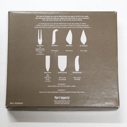 Vintage 4-Piece Sheesham Rosewood Cheese Knife Set