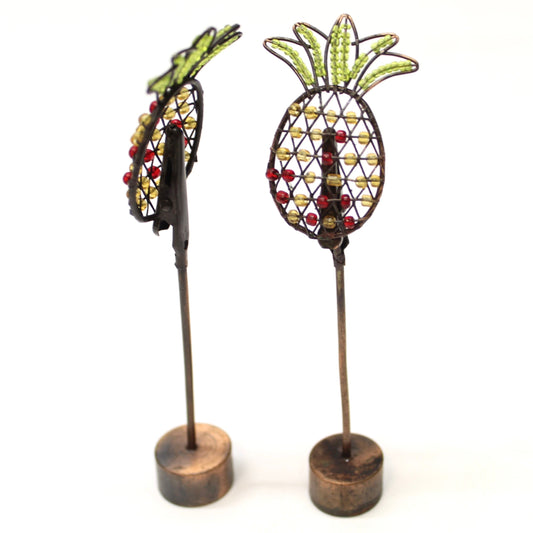 Pair of Decorative Pineapple Place Card Holders