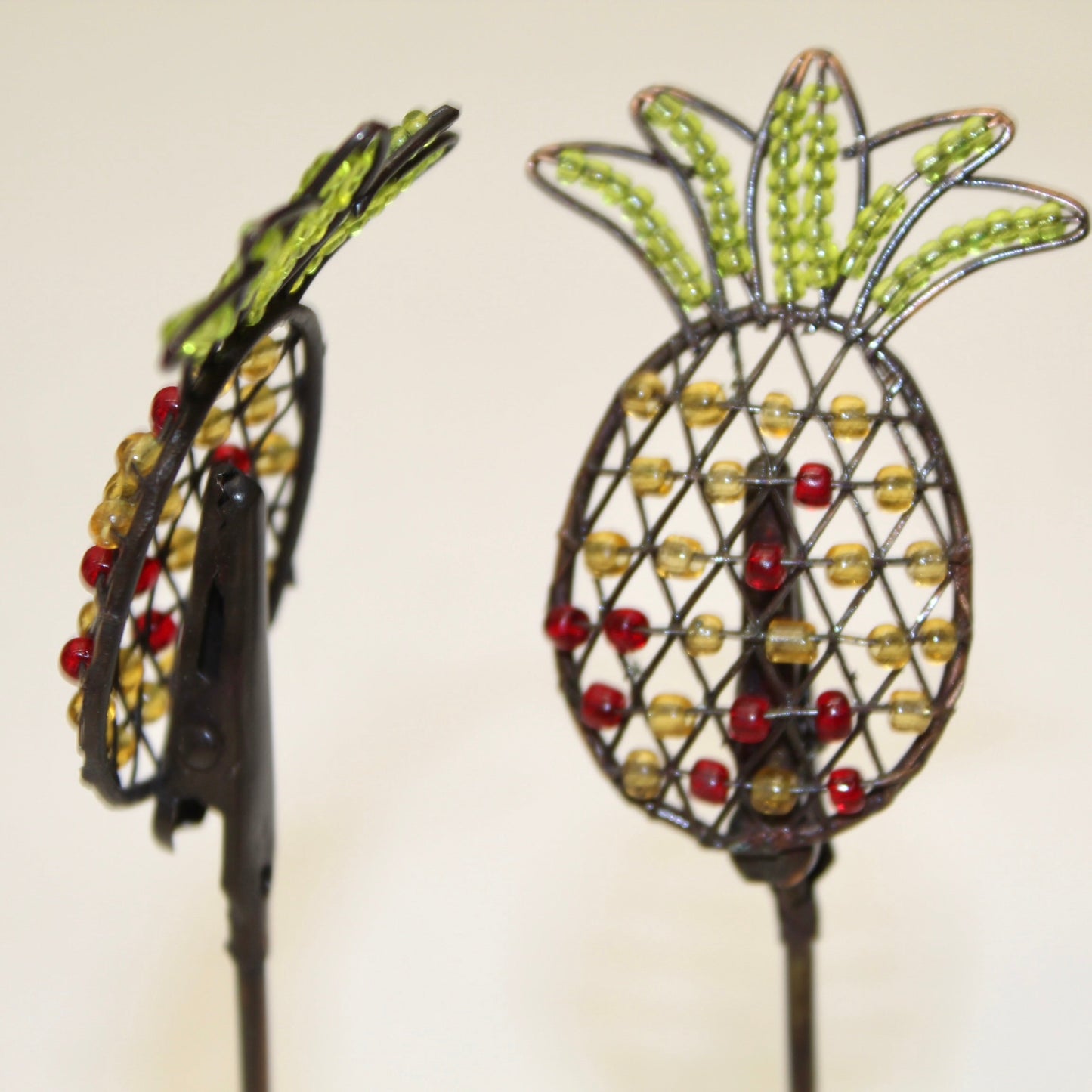 Pair of Decorative Pineapple Place Card Holders