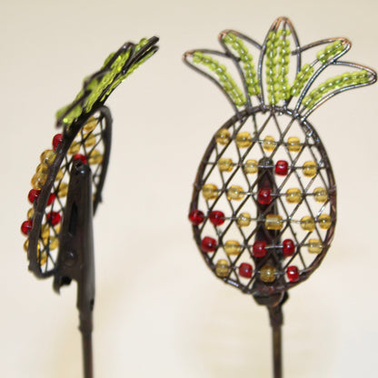 Pair of Decorative Pineapple Place Card Holders