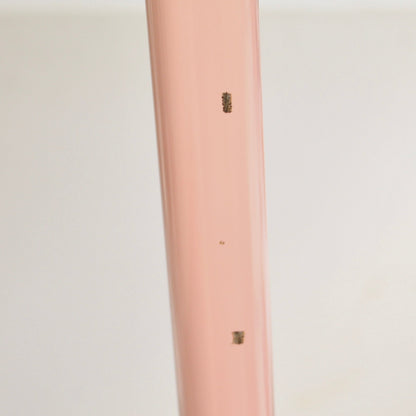 Vintage Pink Torchiere Floor Lamp | Scalloped Shade