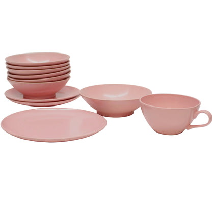 Lenotex Pink Melmac Mixed Lot of Vintage Dishes