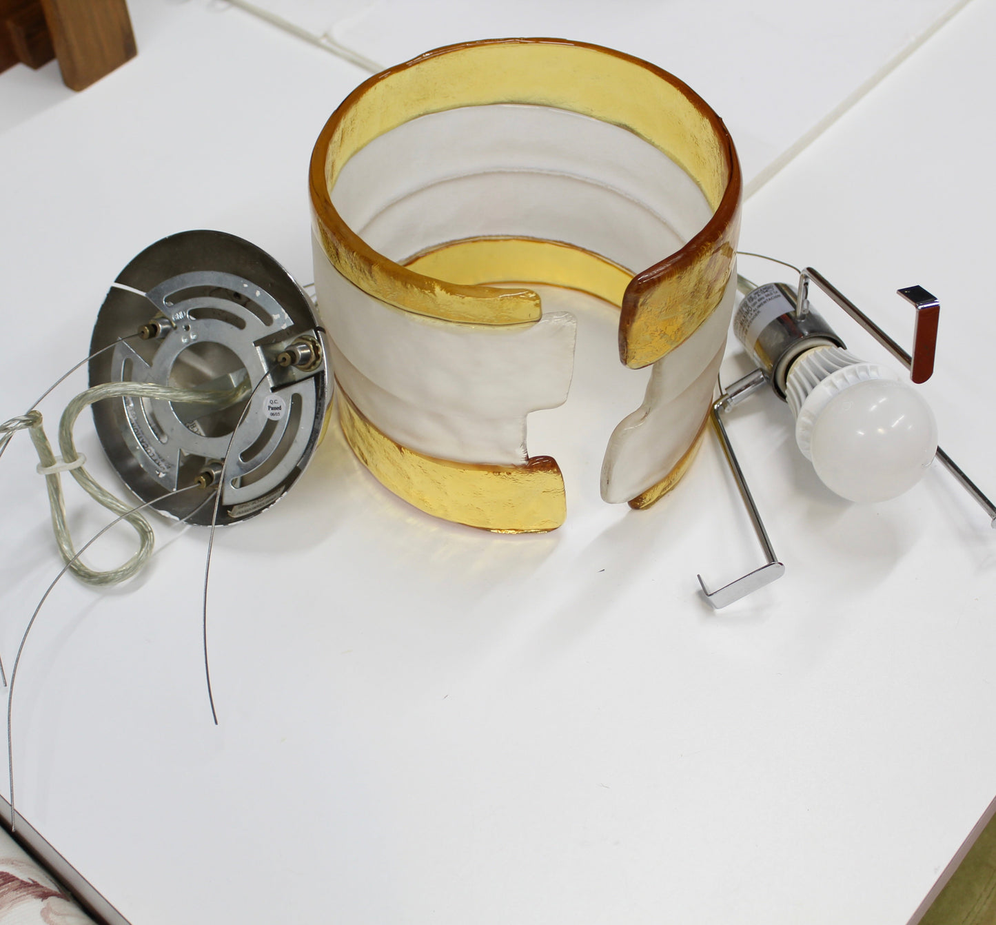 2 Primaluce Venezia Murano Fused Glass Pendant Lights